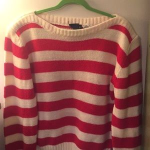 Red and white striped sweater